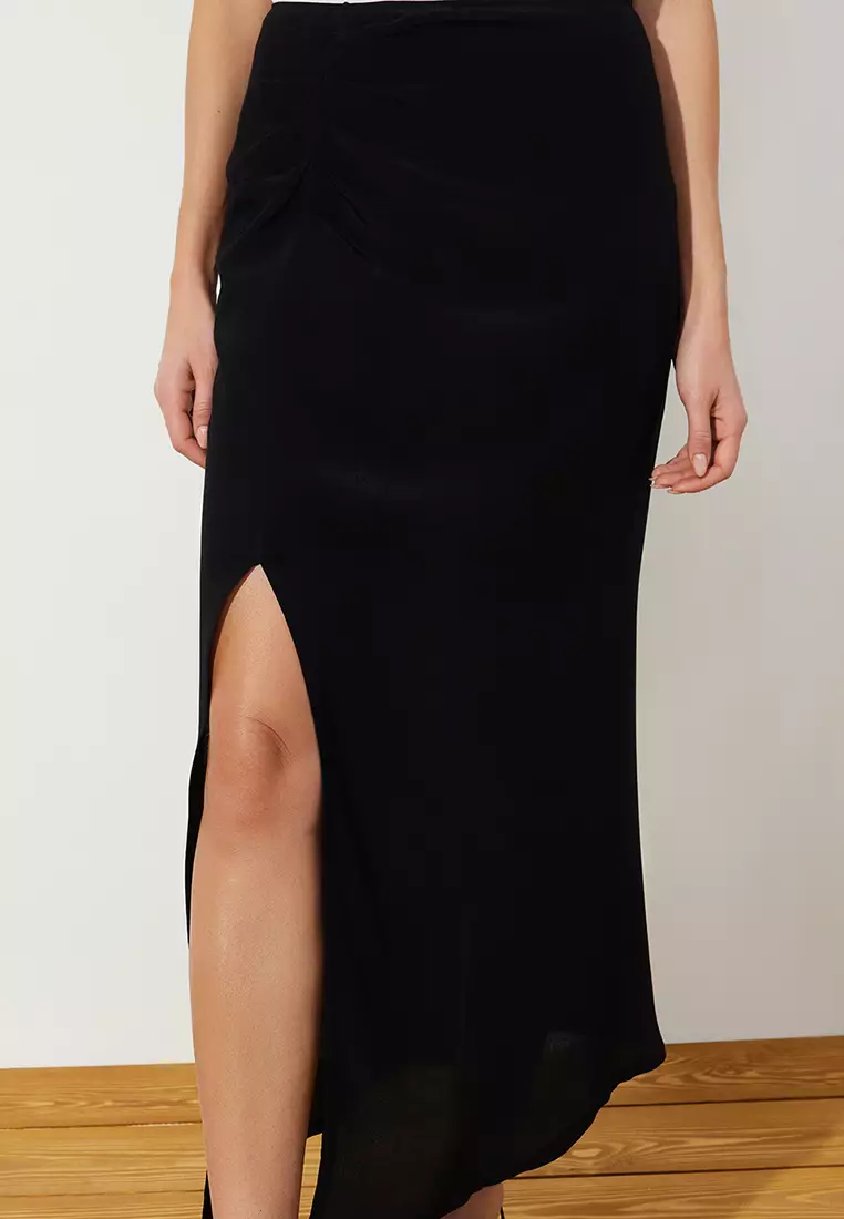Slit Midi Skirt
