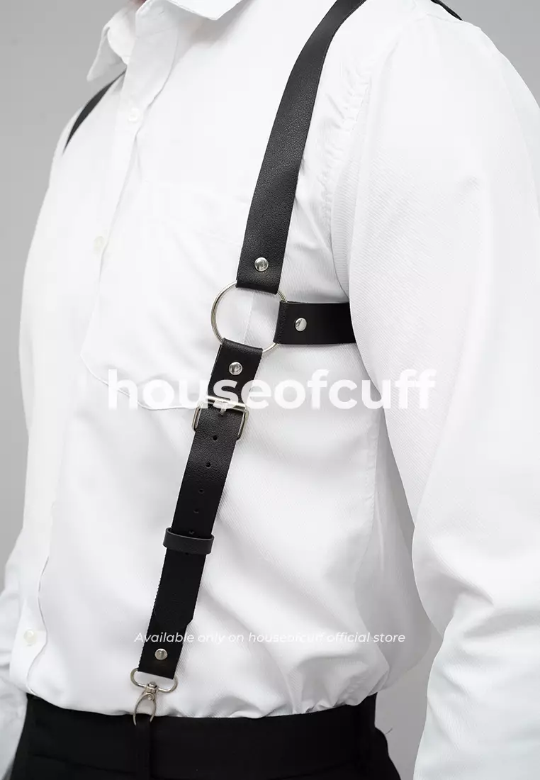 Houseofcuff Suspender Backpack Kulit Leather Hitam