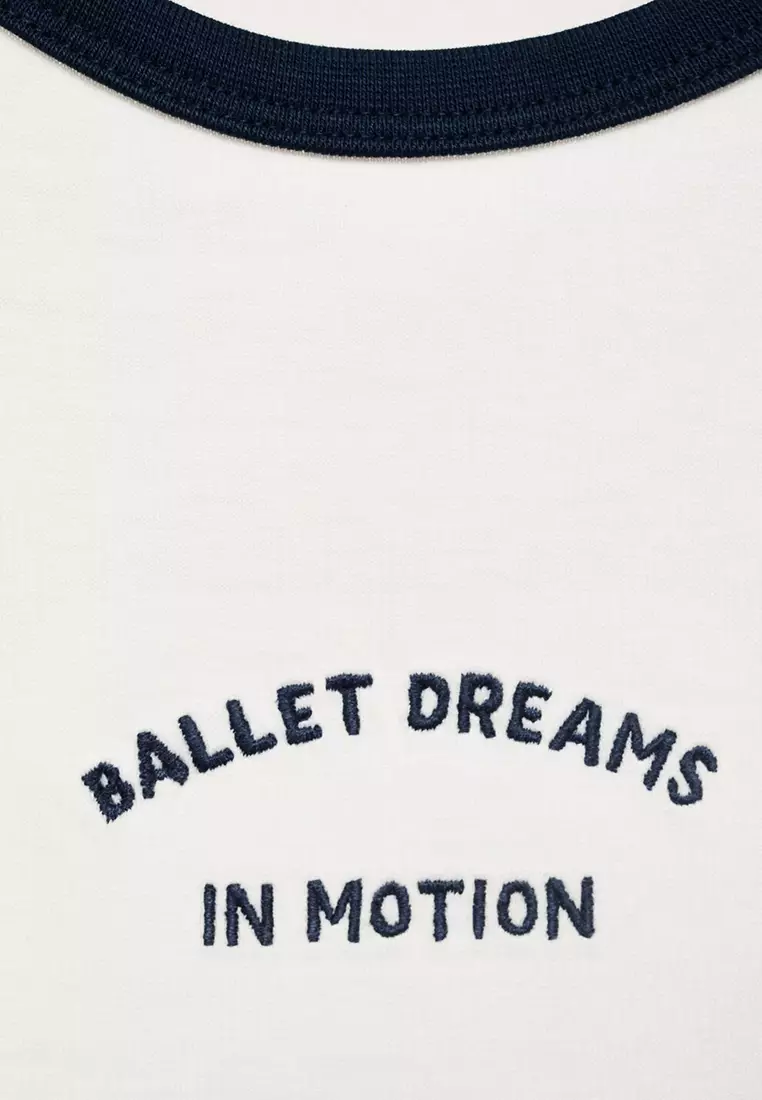 T-Shirt With Embroidered Contrasting Collar