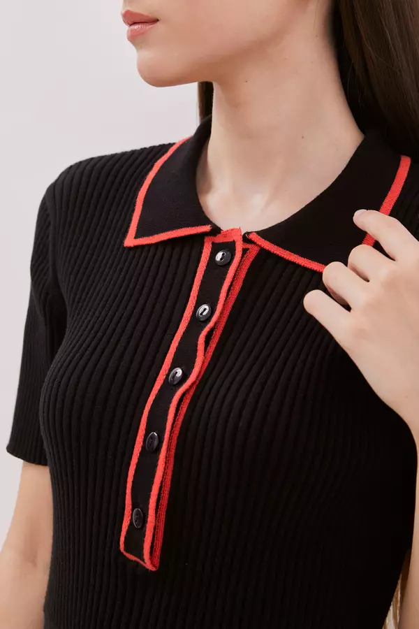 MINIMAL - Carina - Dress Rajut Lipit - Black Colour Black