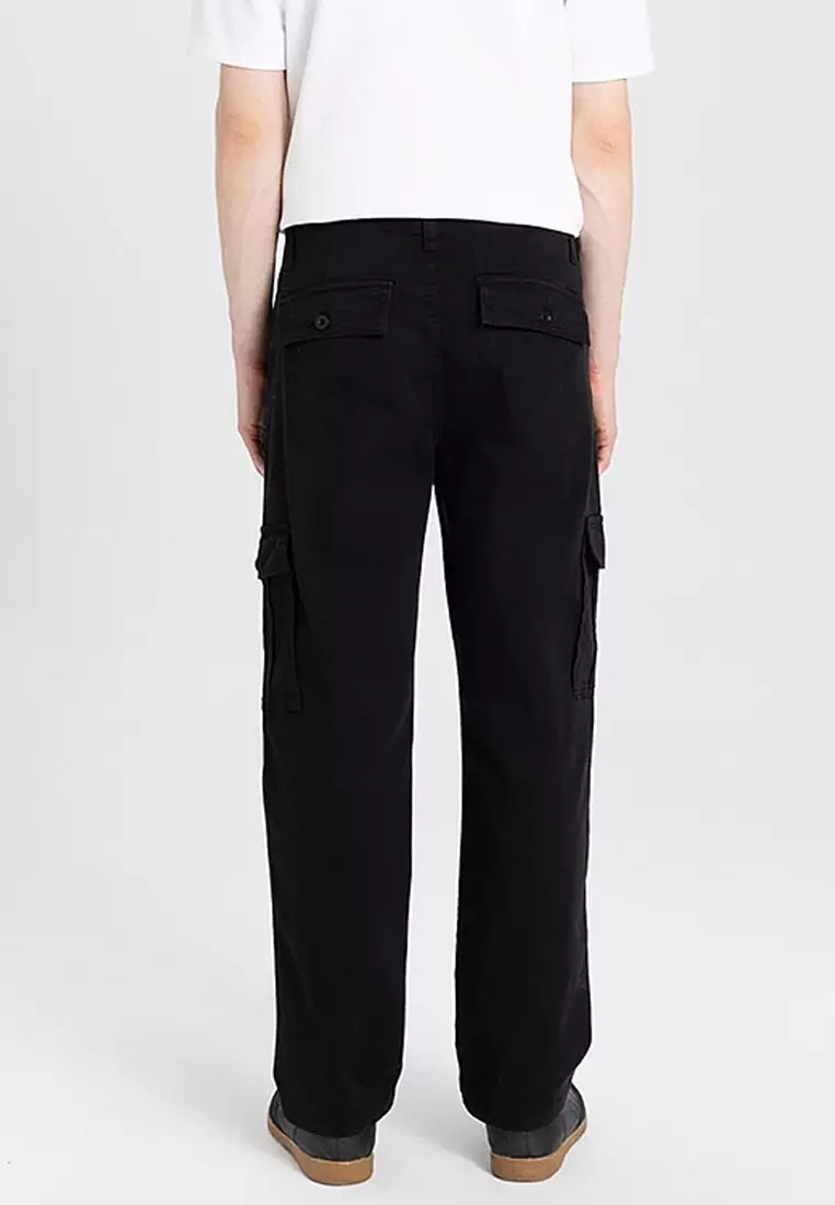 Gabardine Cargo Trousers