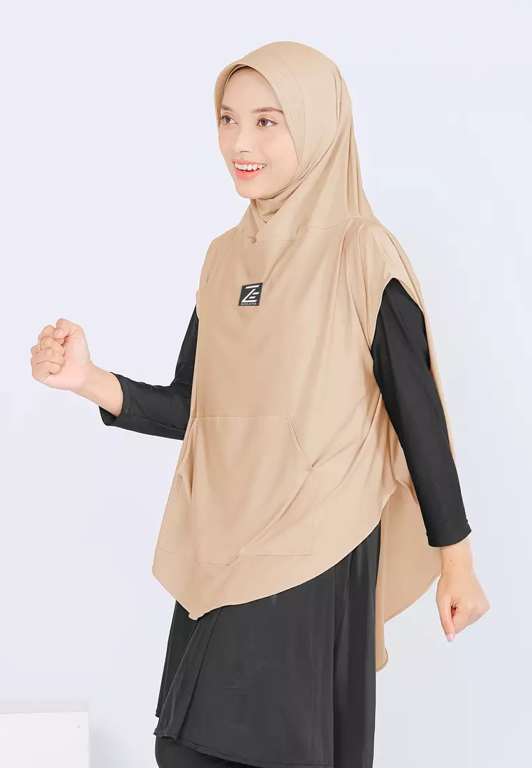 Zelena - Vivian Sport Hijab | Rompi Hijab Vest Olahraga - Brown Sugar