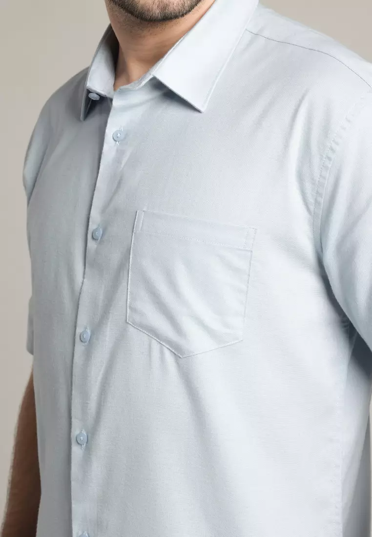 MOC Kemeja Lengan Pendek Pria Ehno - Light Blue