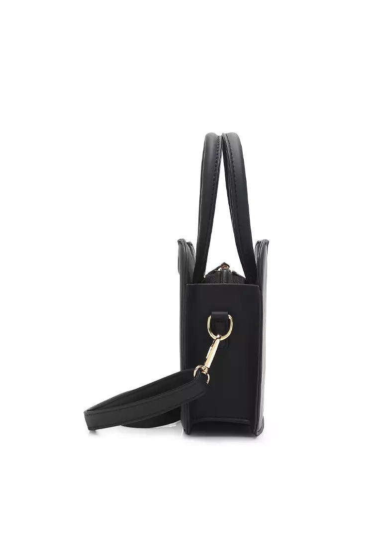 Women's Top Handle Bag / Sling Bag / Crossbody Bag - Black