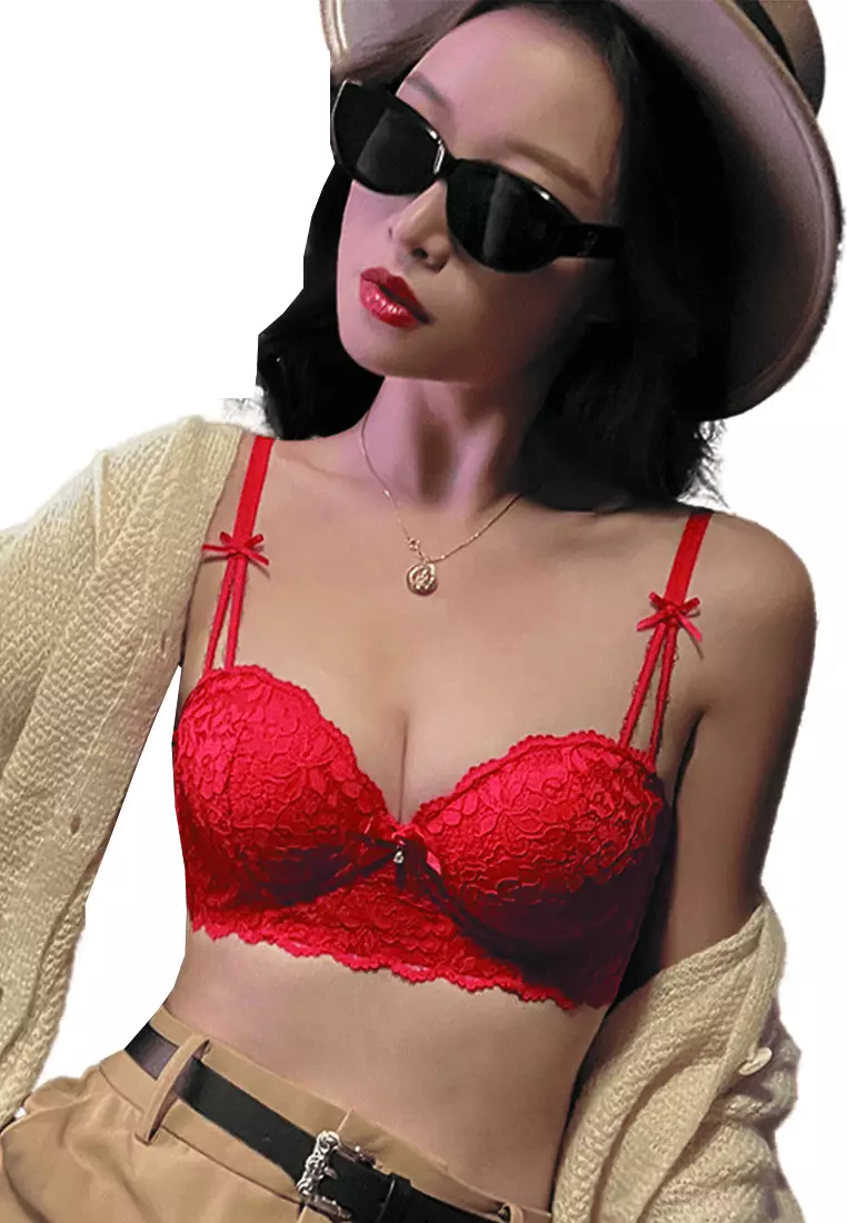 LYCKA LMM9017-LYCKA Lady Sexy Bra and Panty Lingerie Set-Red 2024, Buy  LYCKA Online
