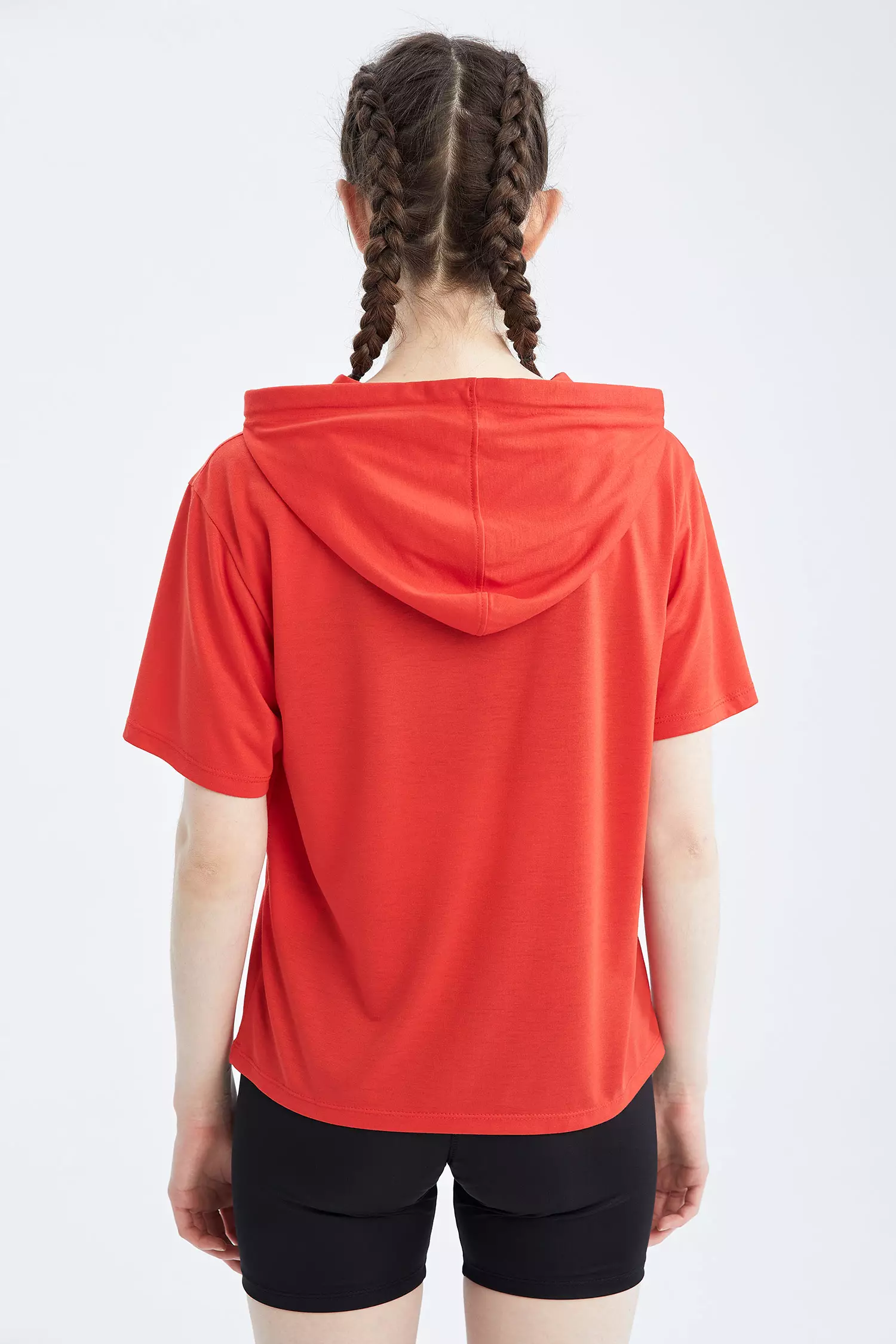 Red hoodie clearance short sleeve