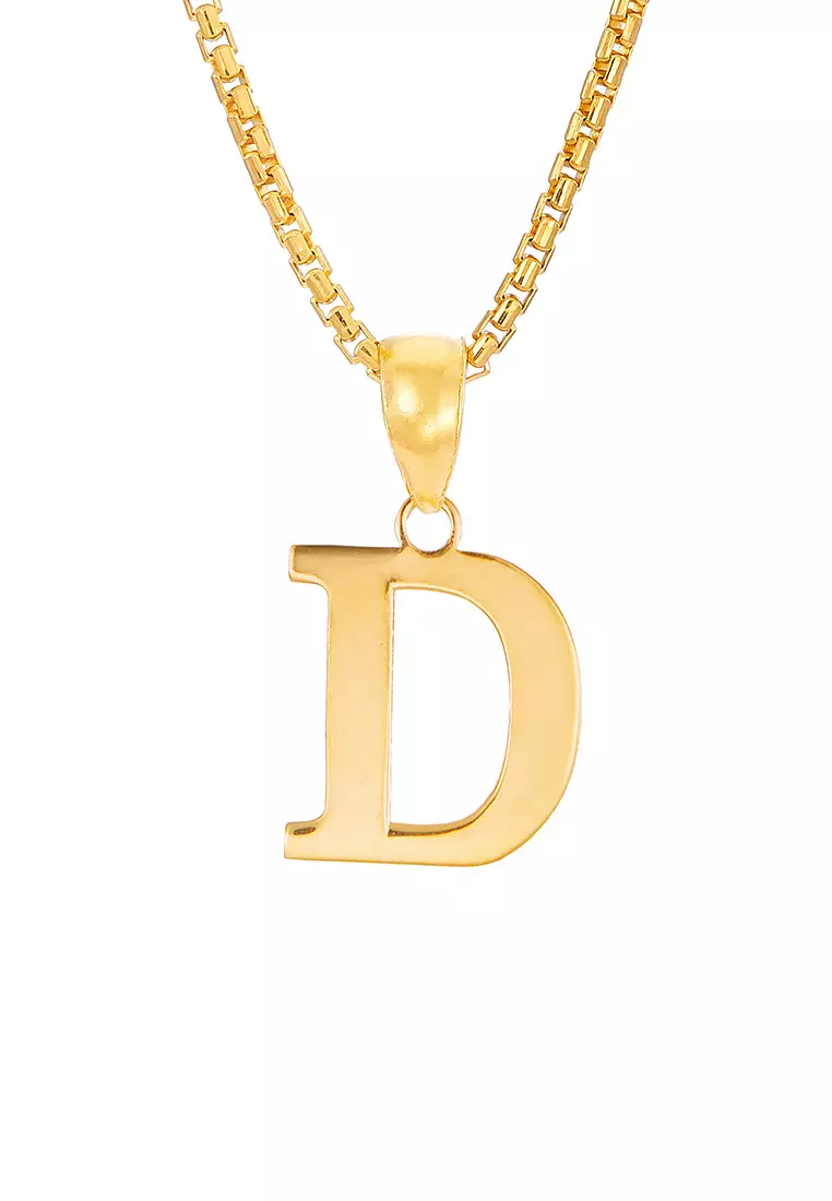 HABIB 916/22K Yellow Gold Alphabet Pendant STP060523(D)