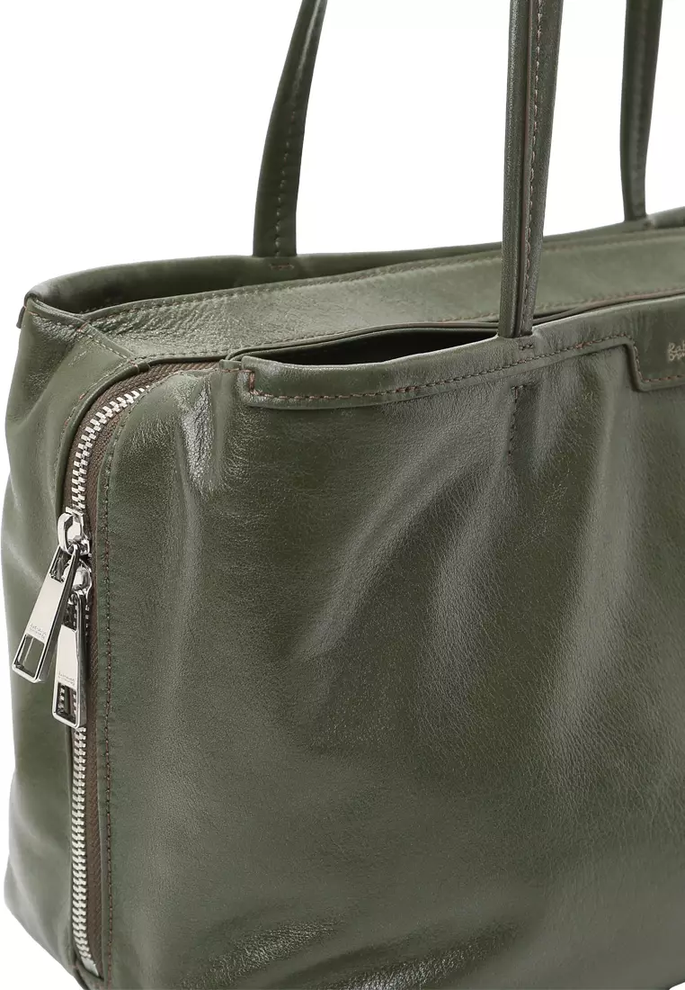 TONA East-West Boston Shoulder Tote Bag II - Green