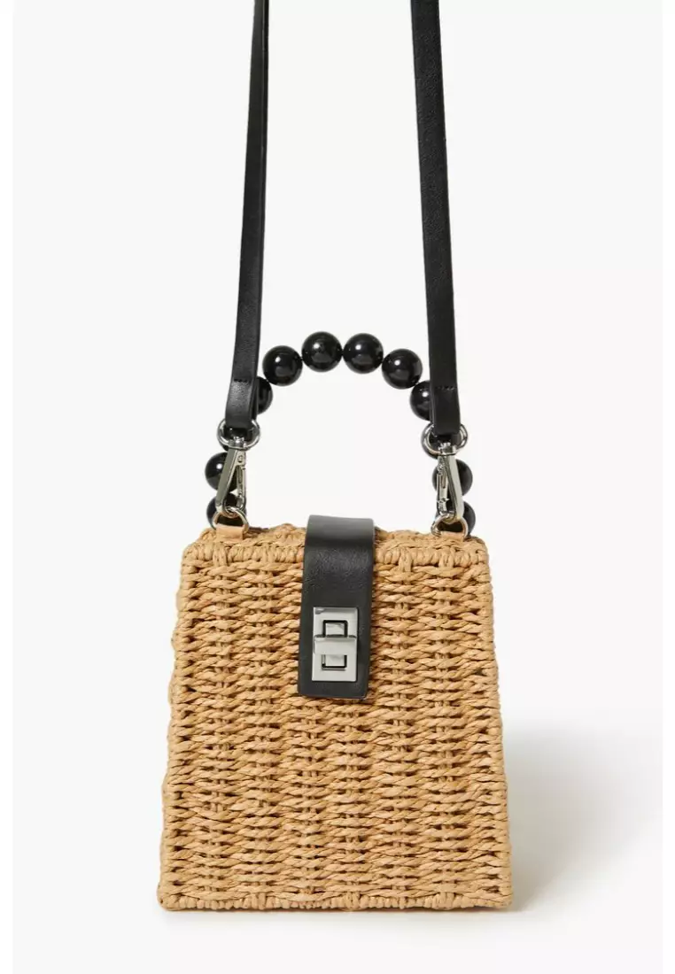 Forever 21 straw shop crossbody bag
