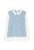 A-IN GIRLS white and blue Fake Two Piece Panel Lapel Top 27B39AA53D85D8GS_4