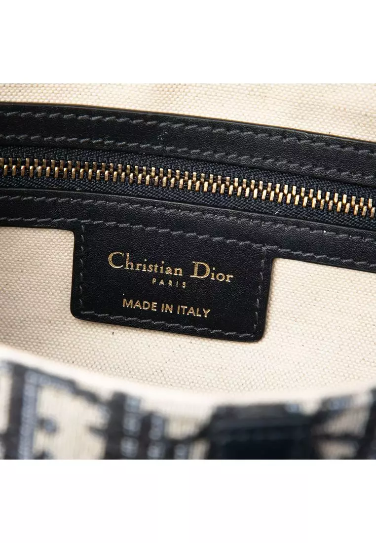 Pre-Loved Dior Oblique Canvas Saddle Bag