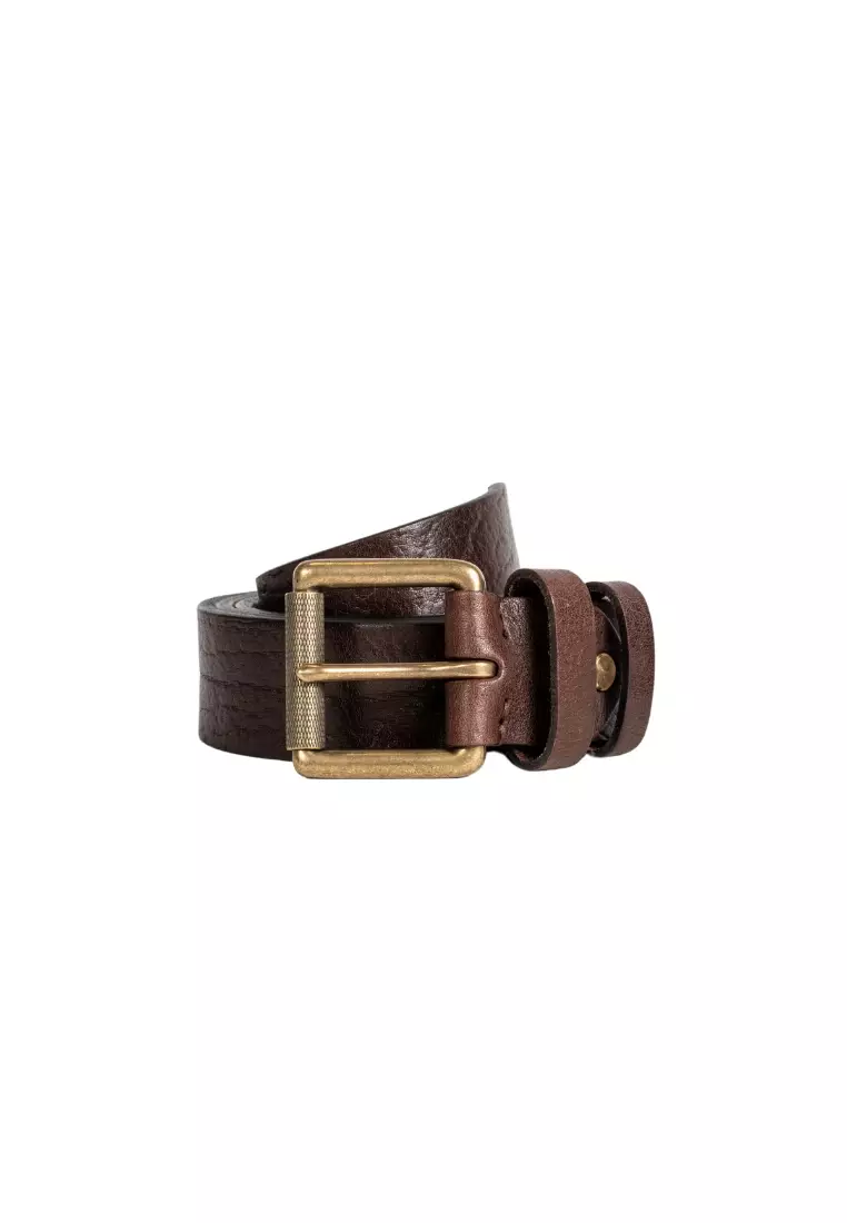 Men's Copper Pin Grain Leather Belt Extra Size BL 7411 EX