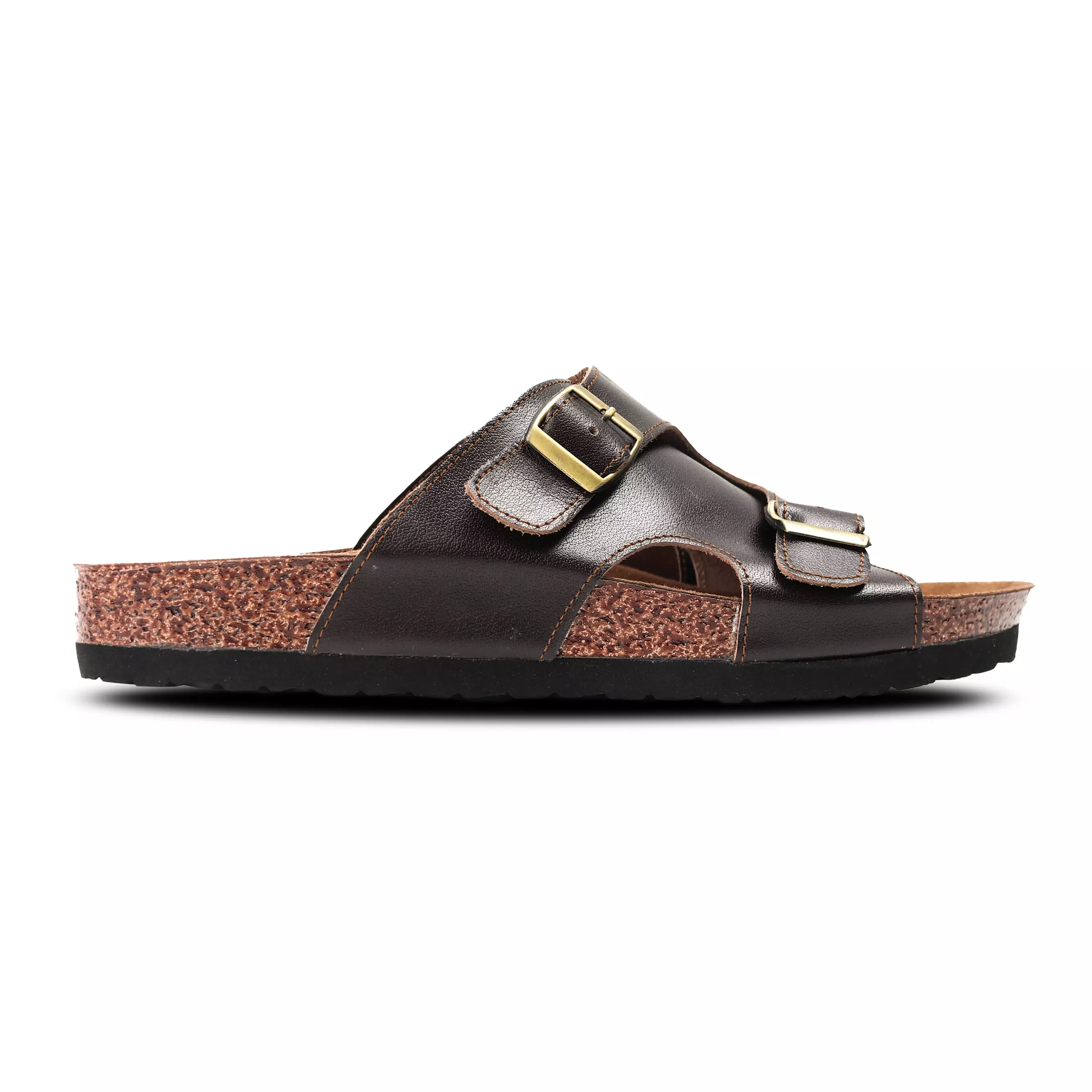 Sandal Slide Marhadi Sendal Pria Kulit Genuine Leather - Karten Brown