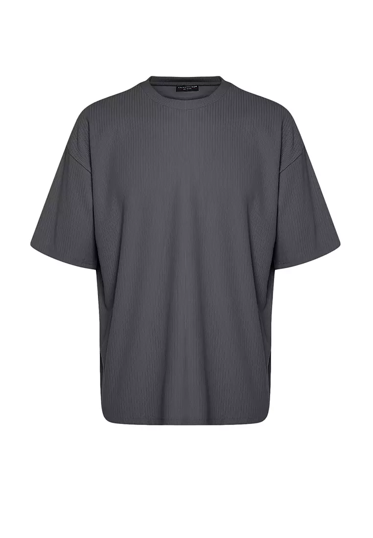 Crew Neck Textured T-Shirt