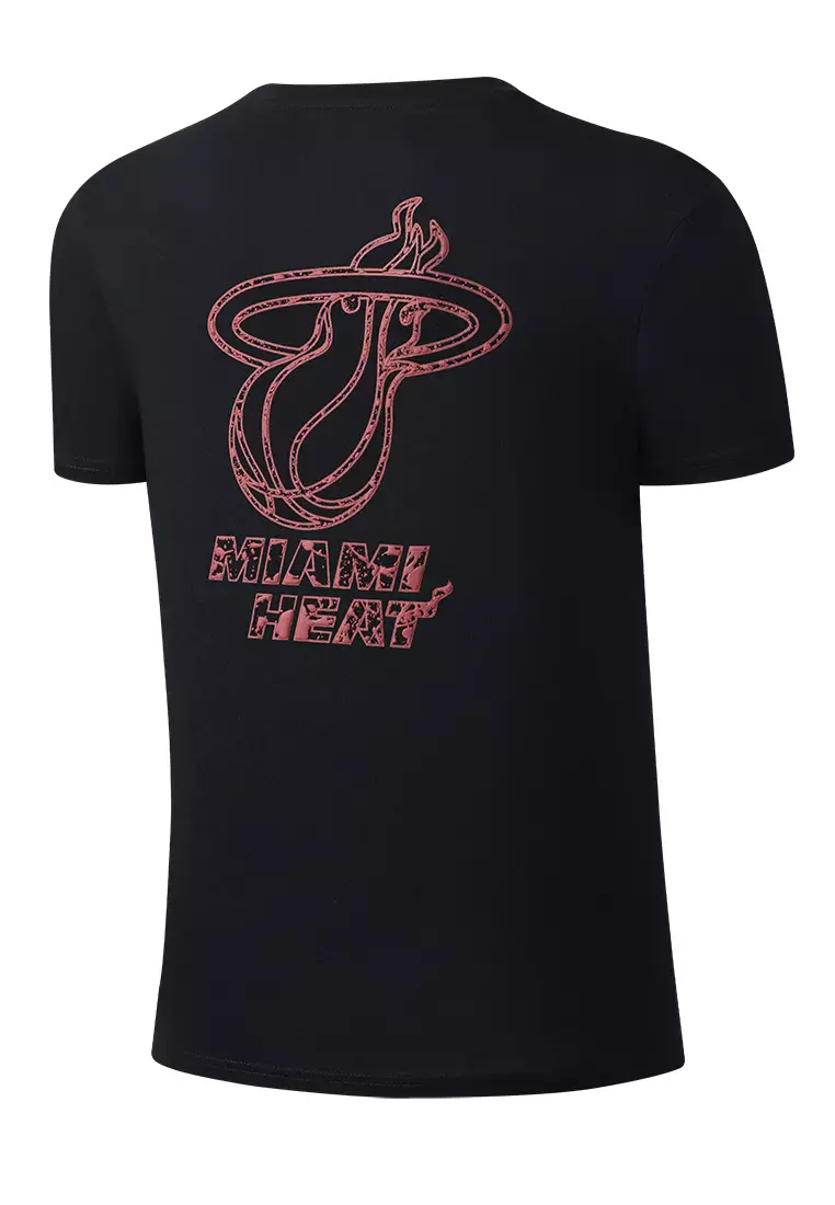 Buy NBA Drops Back Print Miami Heat Regular Fit Mens T-Shirt 2025