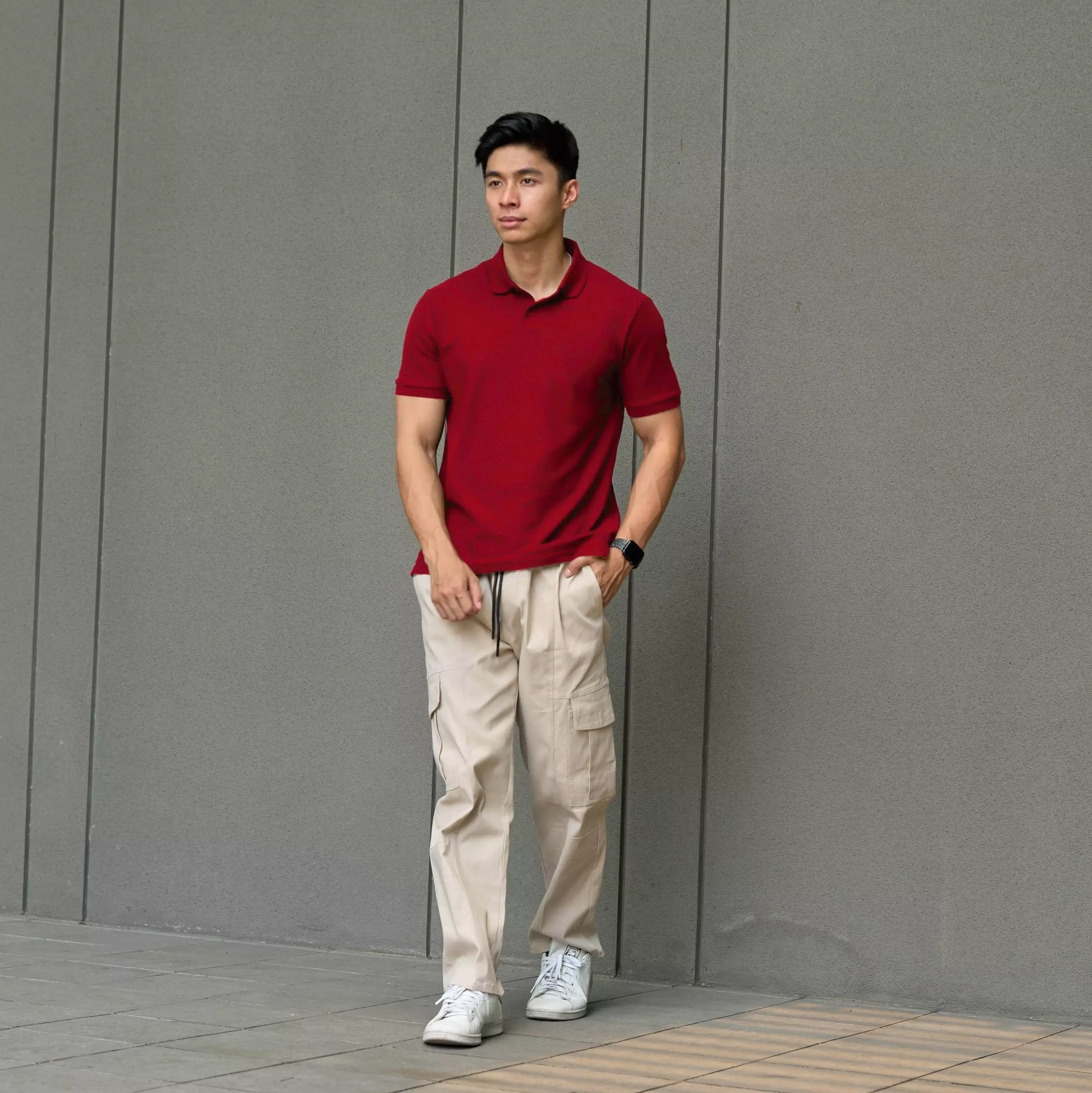 Kale Park Maroon / Kaos Polo Pria Lengan Pendek Kerah / Polo Shirt Slim Fit