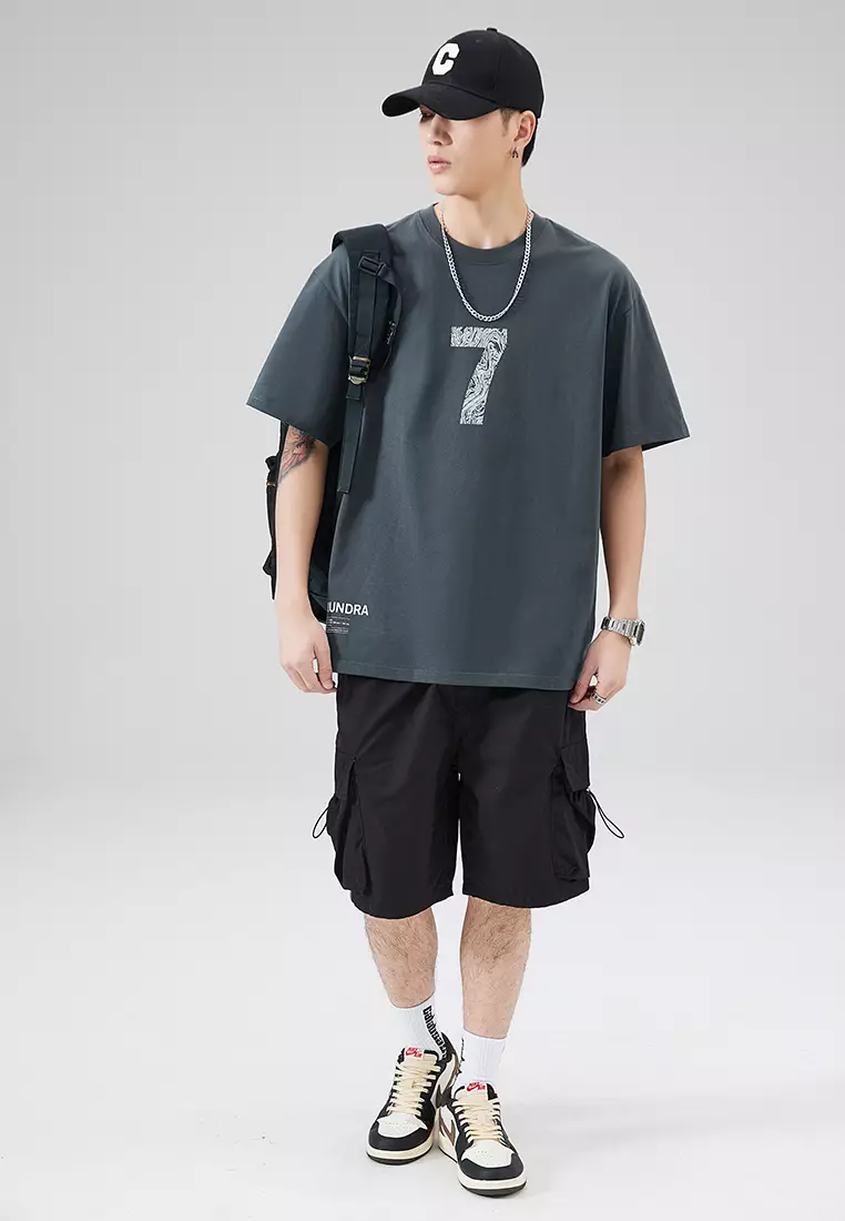 數字印花短袖T恤 AY-D5512