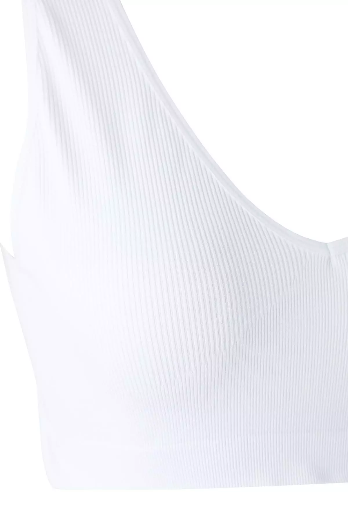 White V-Neck Seamless/Seamless Wire-Free Cupless Stretchy Bralette Knitted Plus Size Bra Tbbaw26Cw00008