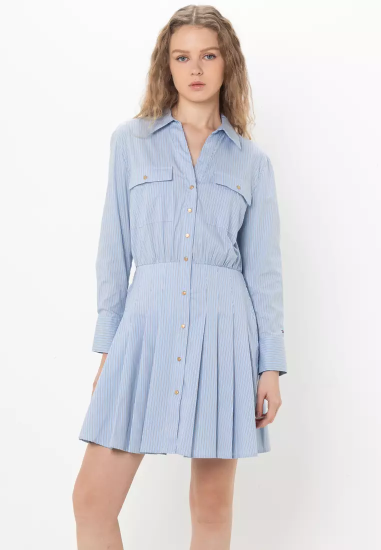 princess polly baby blue dress GapStudio Navy/Blue Pleated Mini Dress main image 0