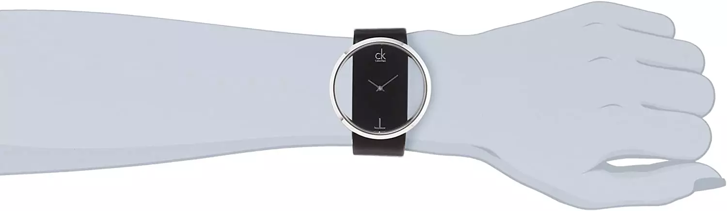 Calvin Klein Skirt Women's Black Leather Band Watch