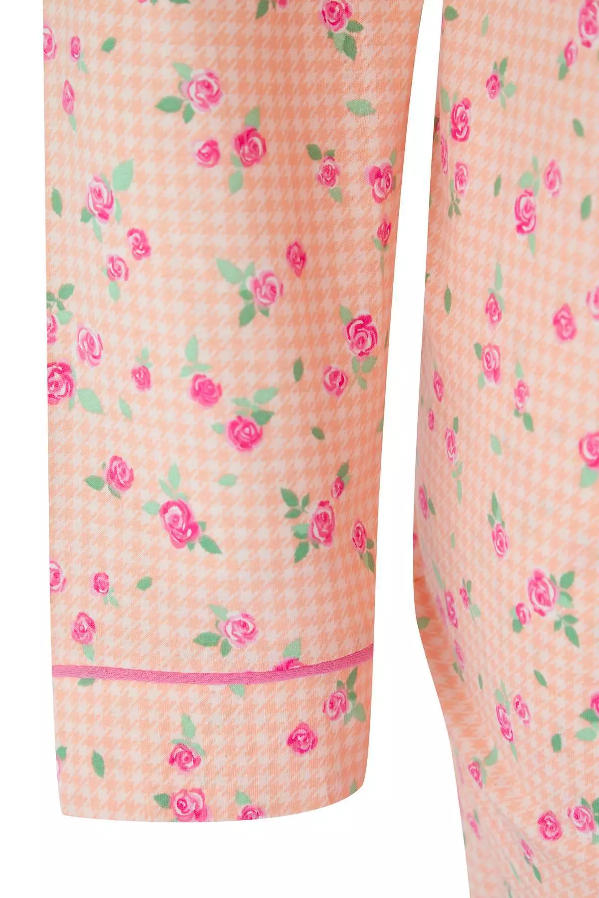 Pink 100% Cotton Floral Knitted Pajama Set Tbbaw26Ai00007