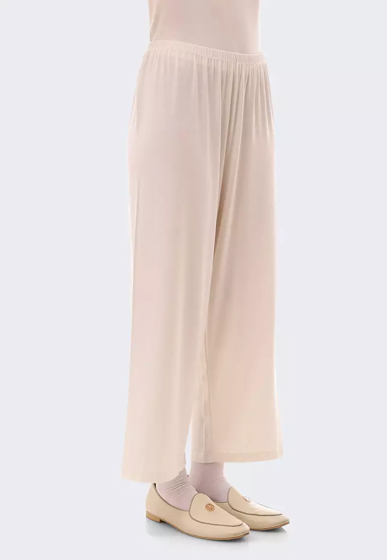 Ria Miranda Taupe Comfy Pants