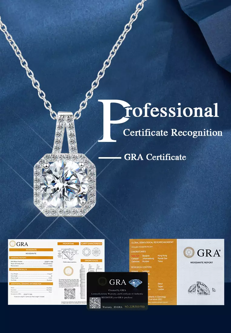 Kalung Wanita Anti Karat Berlian Adjustable Couple Necklace Sertifikat GRA Kotak Indah COD