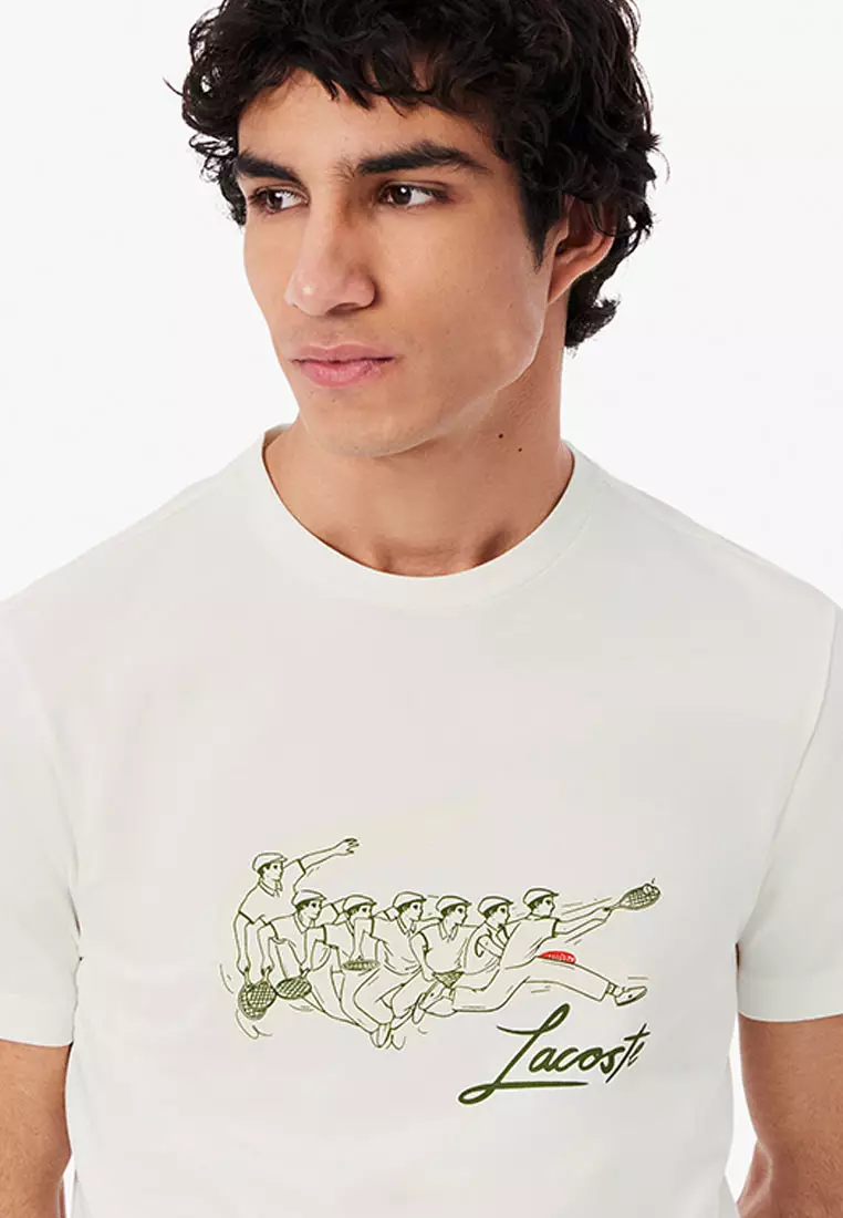 René Lacoste Print Tennis Heritage T-shirt