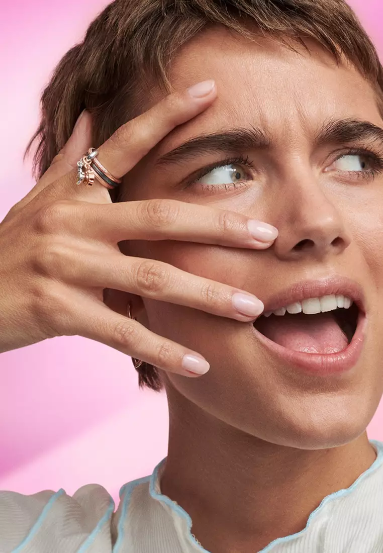 Pandora ME 14K Rose Gold-Plated Plain Band Ring