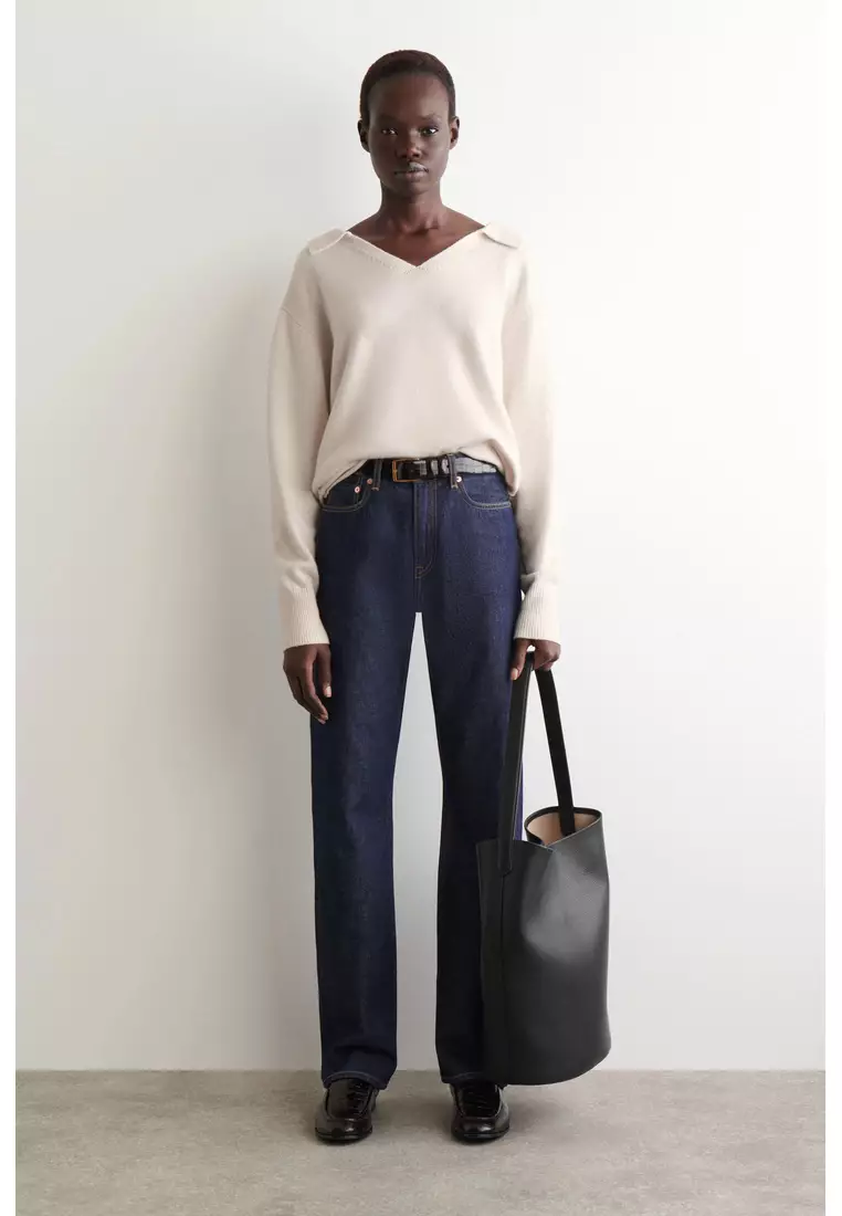 MERINO WOOL POLO JUMPER