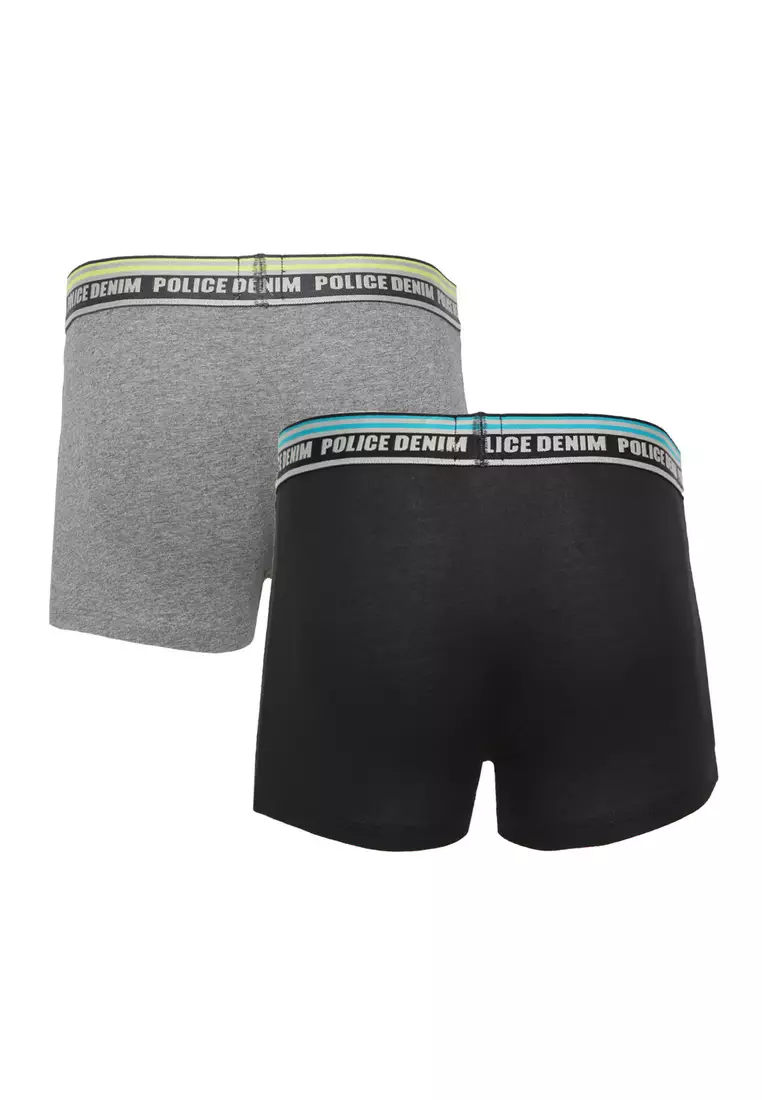 POLICE Celana Dalam Boxer Cotton Spandex Premium Pria