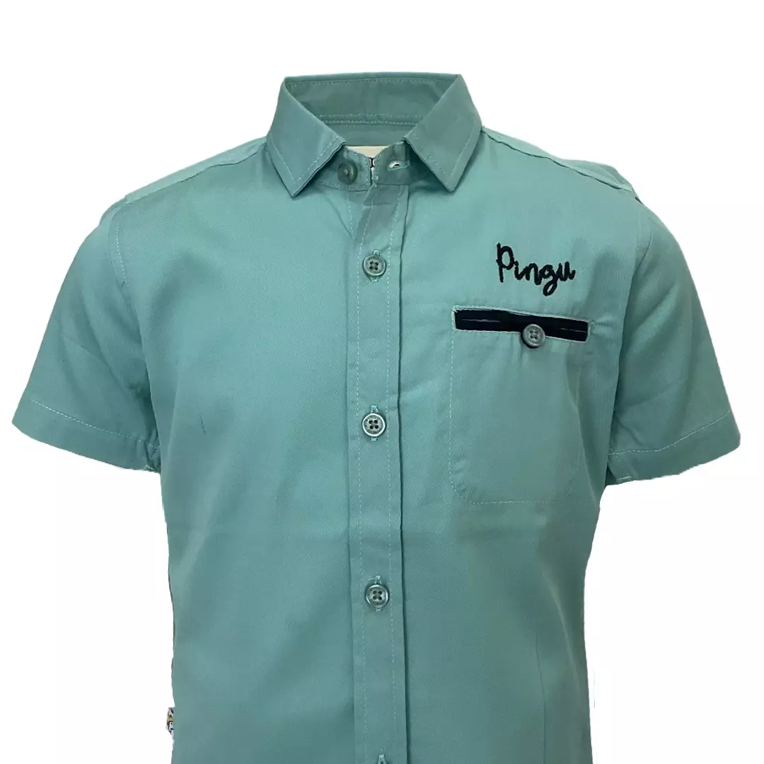 Pingu Kemeja Anak Laki Laki Polos Pendek Tosca D92200133F