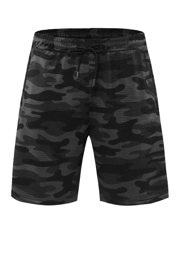 Mens black camo shorts discount