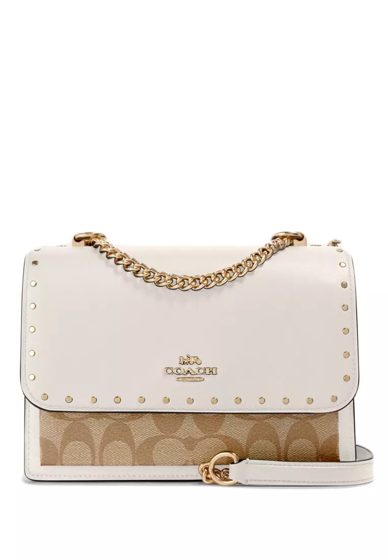 Buy COACH Coach Klare Crossbody In Signature Canvas With Rivets Light