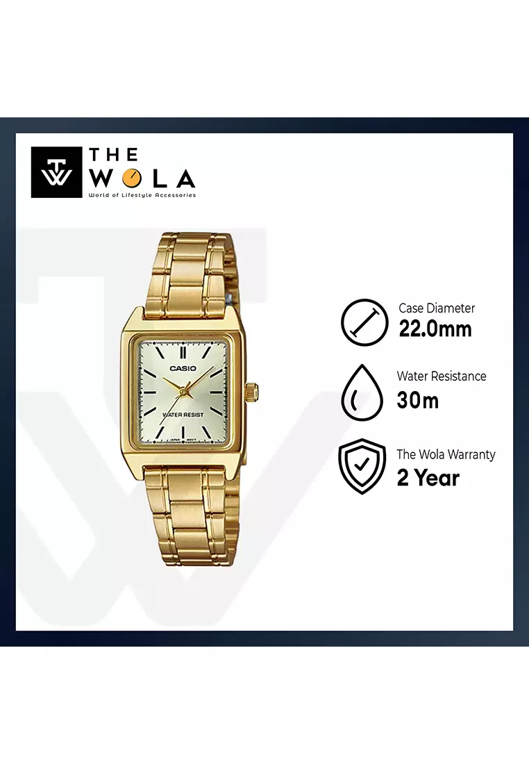 Women's Analog Watch LTP-V007G-9E Stainless Steel Band Gold Watch