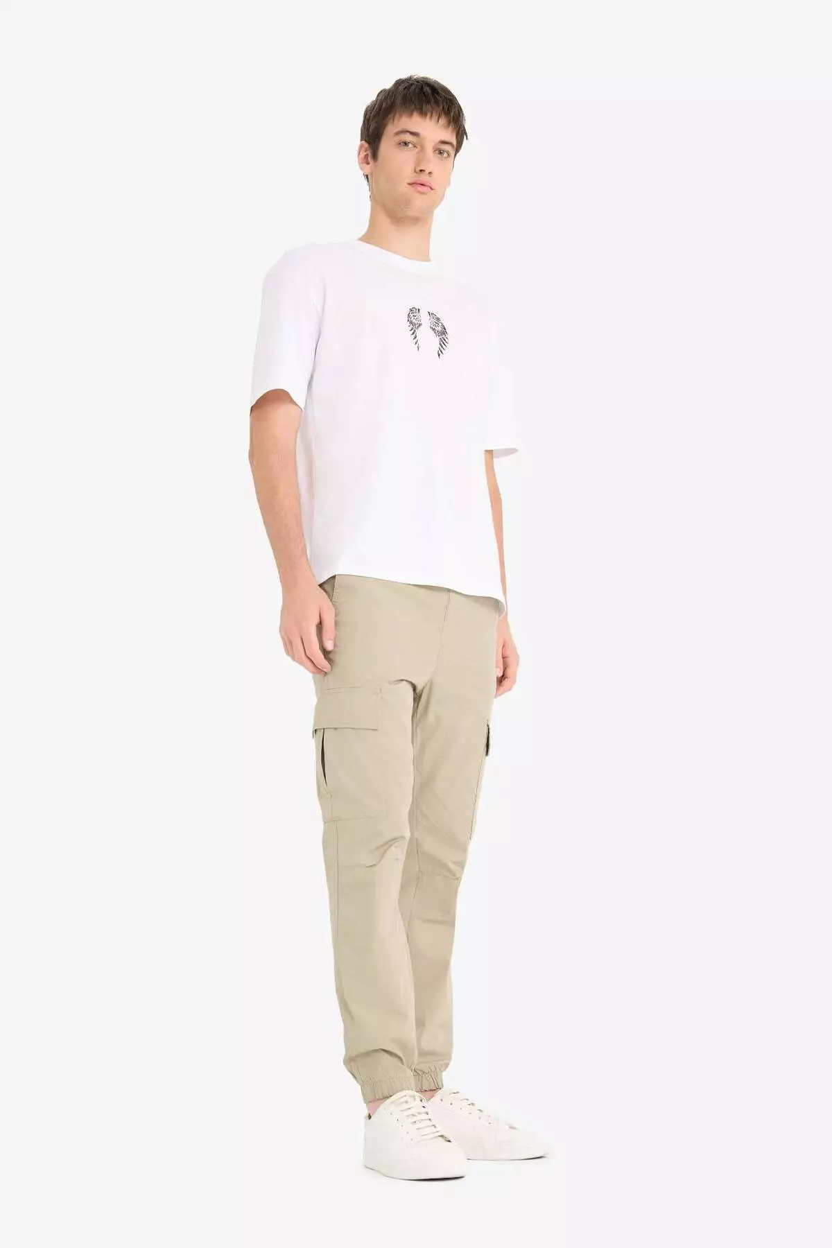 100% Cotton Regular Cargo Pocket Summer Jogger Parachute Pants E2181Ax25Sm