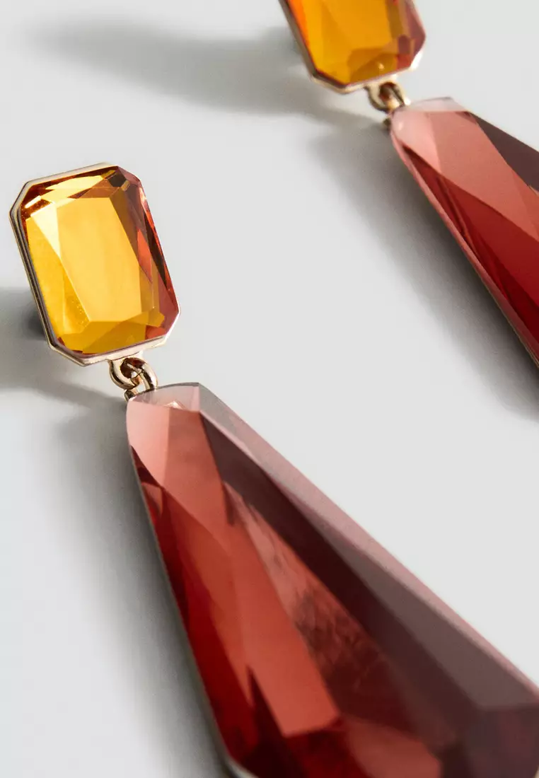 Bicolour Pendant Earrings