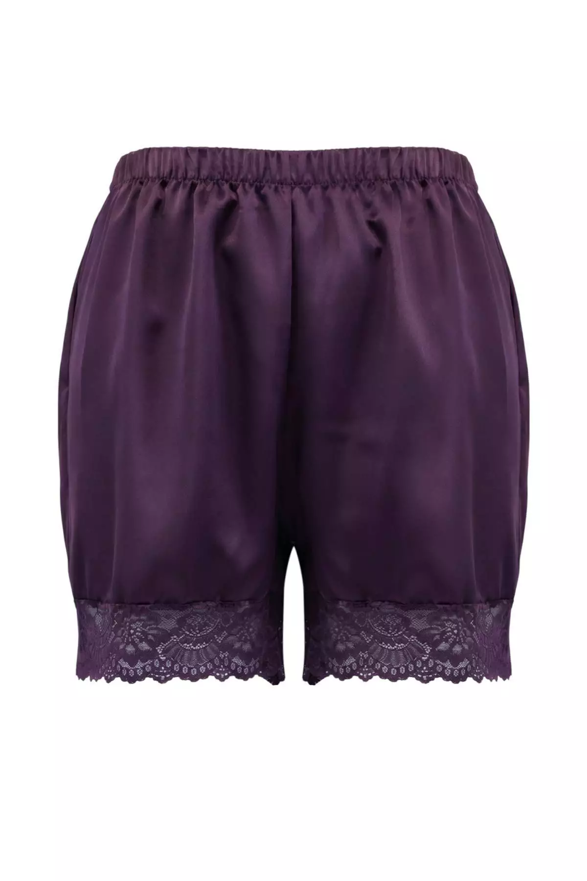 Plum Dowry Set Satin Shirt Collar Large Size Pajama Set Tbbss26Ai00068