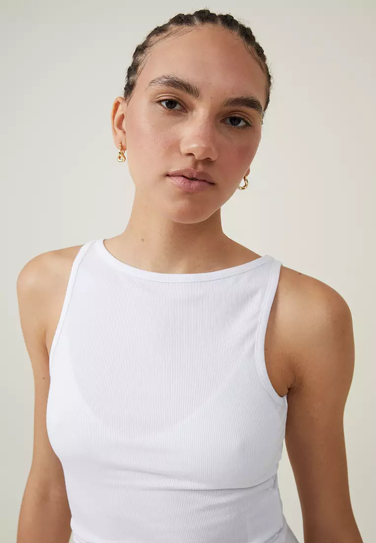Jual Cotton On Staple Rib Boat Neck Tank Original 2024 | ZALORA Indonesia