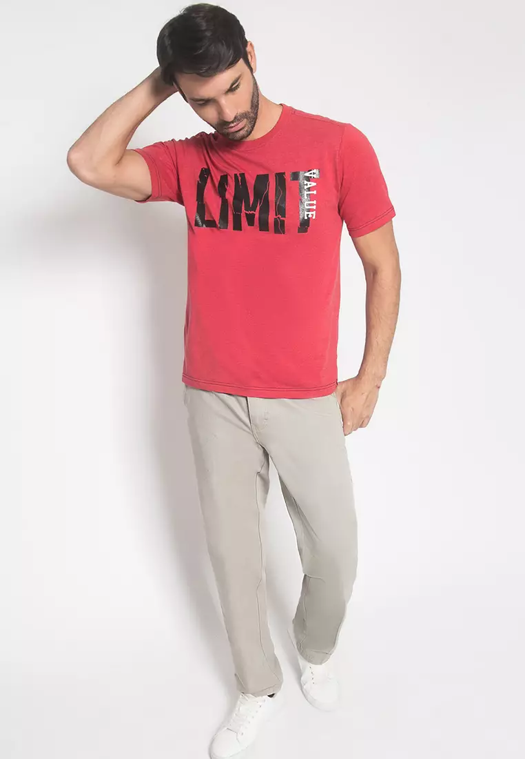 LGS - Celana Panjang - Casual Pria - Motif Polos - Khaki - Regular Fit - CCT.500.027.001.C