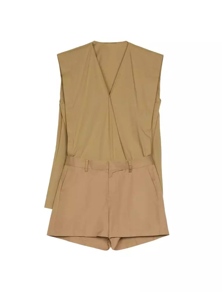 JNBY Women's V-Neck Sleeveless Short Jumpsuit