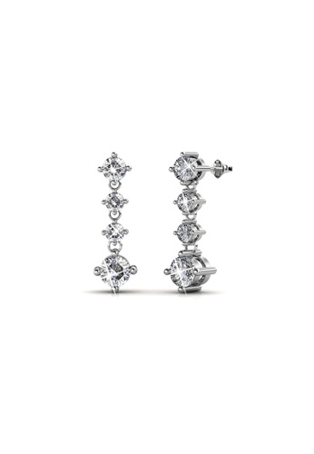 Her Jewellery silver Amanda Earrings - Made with premium grade crystals from Austria HE210AC11HIUSG_1