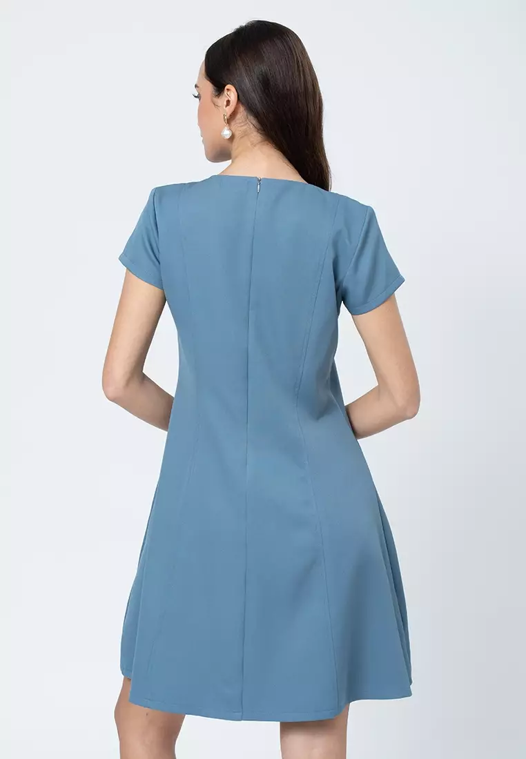 Mirren A-line Dress With V Cut