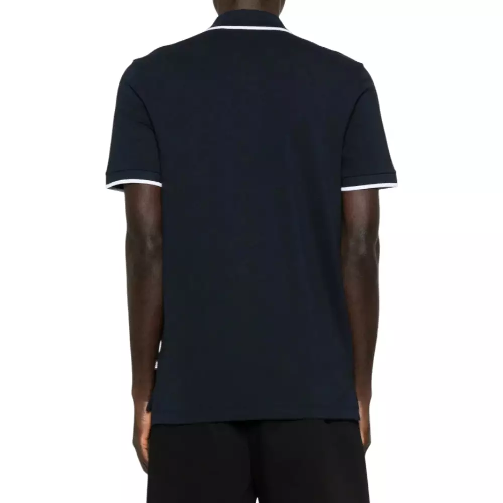 Parlay 190 Polo Shirt with White Stripe Navy