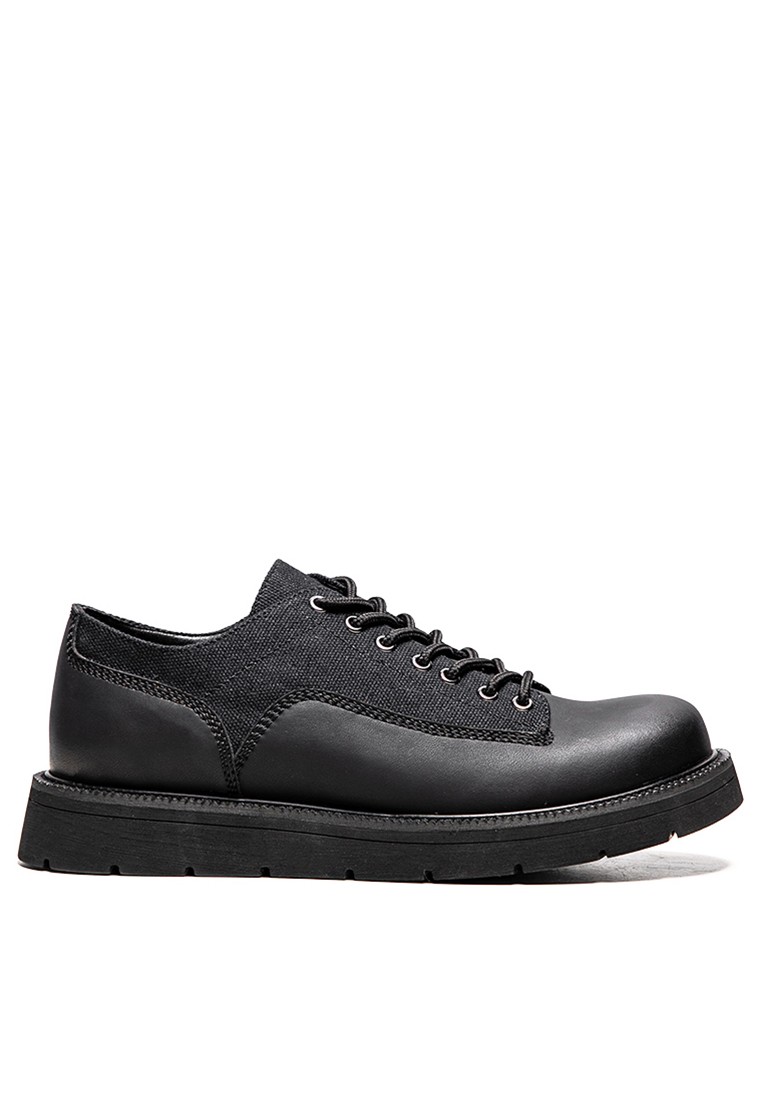 Knitted Stitched Leather Derby Shoes YBG2927