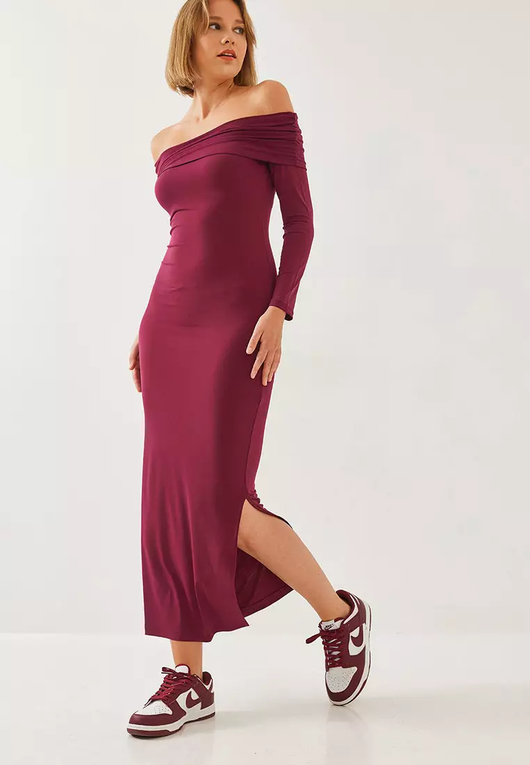 Women's Madonna Collar Long Dress 374 60351137