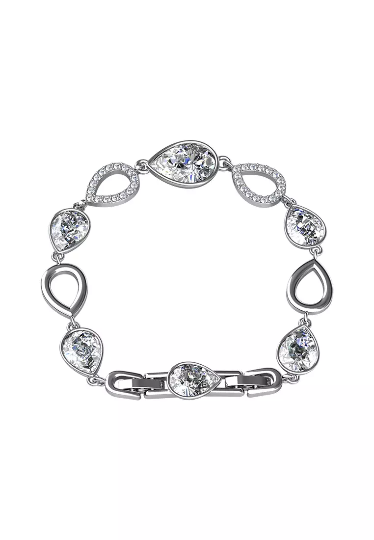 Ellip Princess Bracelet WG - Gelang Crystal Luvea Collection by Her Jewellery