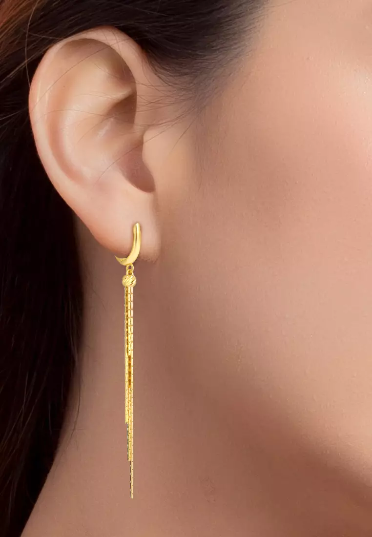 TOMEI Lusso Italia Dangling Earrings, Yellow Gold 916