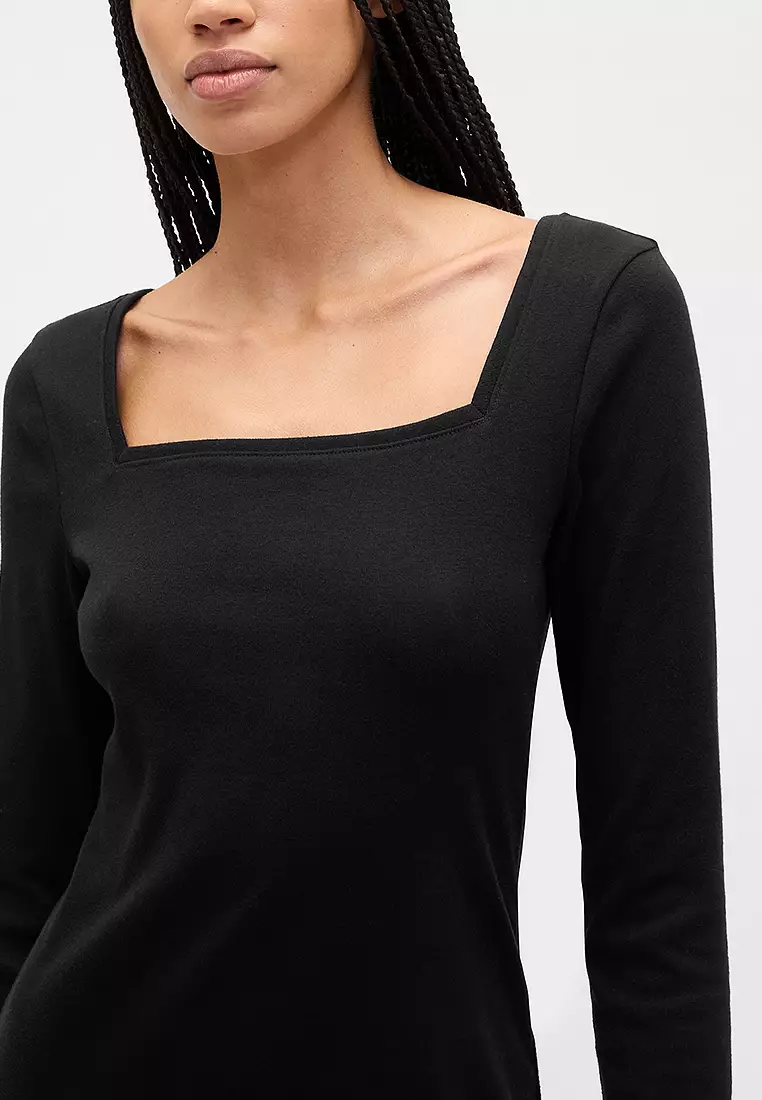 black long sleeve mini dress a line Black Long Sleeve A-Line Penni Mini Dress