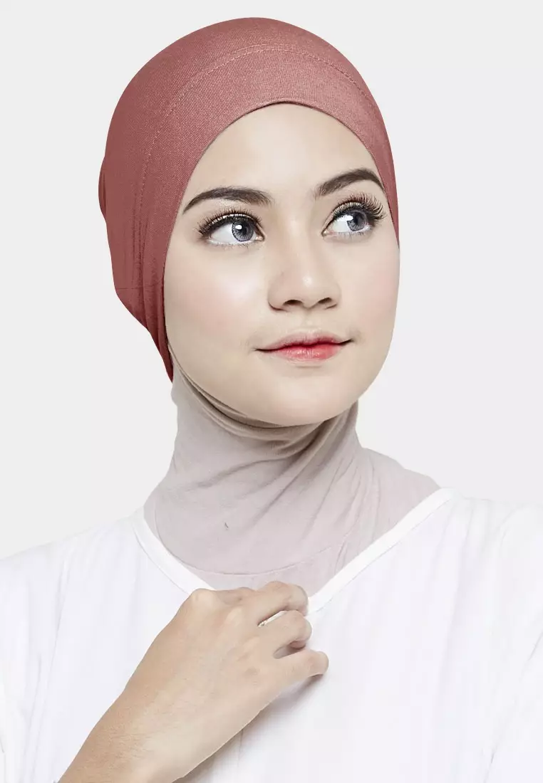 Cotton Bee - Inner Rayon Basic | Ciput Hijab Karet | Dalaman Kerudung - Tan Rose